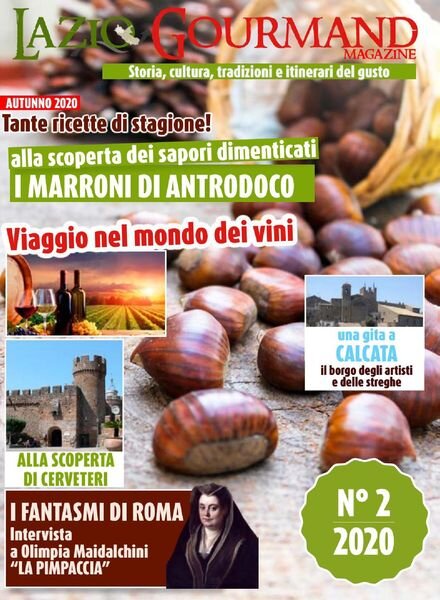 Lazio Gourmand Magazine – Autunno 2020 Cover