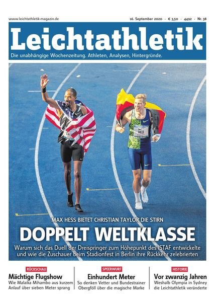 Leichtathletik – 16 September 2020 Cover
