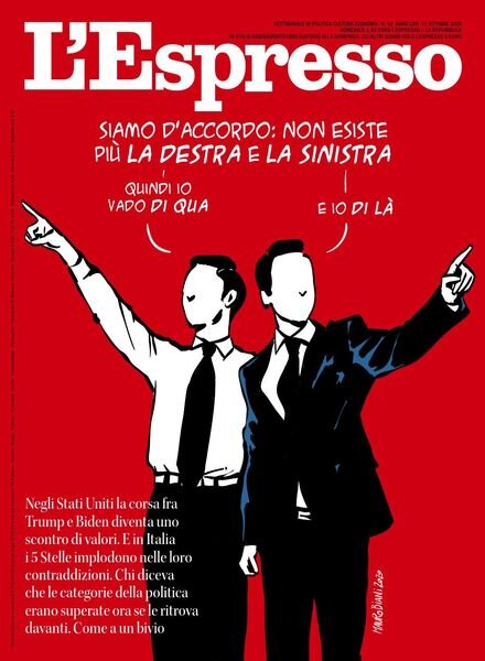 L’Espresso – 11 Ottobre 2020 Cover