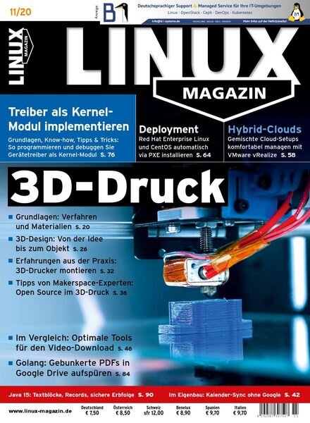 Linux-Magazin – November 2020 Cover