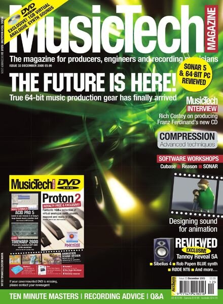 MusicTech – December 2005 Cover