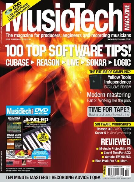 MusicTech – February 2006 Cover