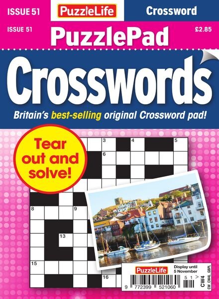 PuzzleLife PuzzlePad Crosswords – Issue 51 – October 2020 Cover