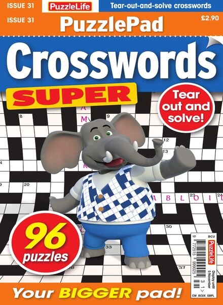 PuzzleLife PuzzlePad Crosswords Super – Issue 31 – October 2020 Cover