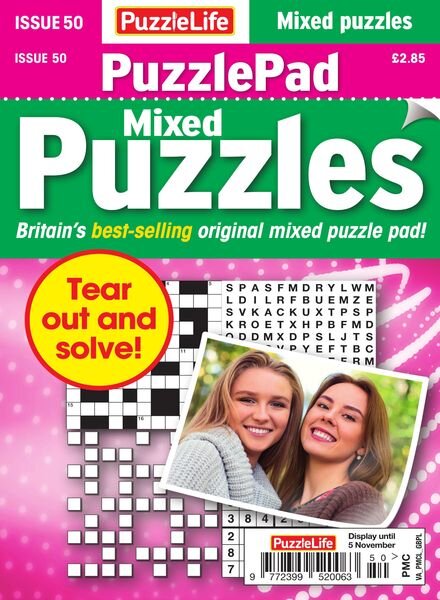 PuzzleLife PuzzlePad Puzzles – Issue 50 – October 2020 Cover