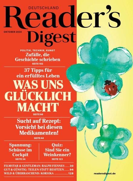 Reader’s Digest Germany – Oktober 2020 Cover