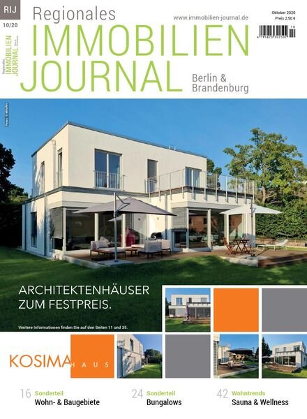 Regionales Immobilien Journal Berlin & Brandenburg – Oktober 2020 Cover
