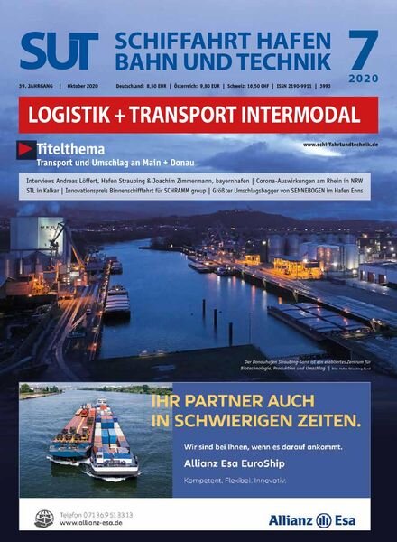 Schiffahrt Hafen Bahn und Technik – Oktober 2020 Cover