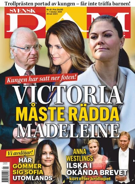 Svensk Damtidning – 01 oktober 2020 Cover