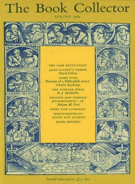 The Book Collector – Spring 1984 Cover