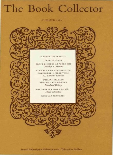 The Book Collector – Summer 1982 Cover