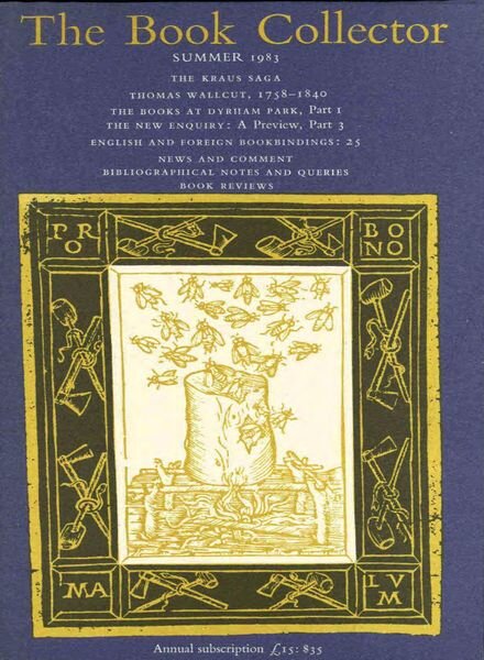 The Book Collector – Summer 1983 Cover