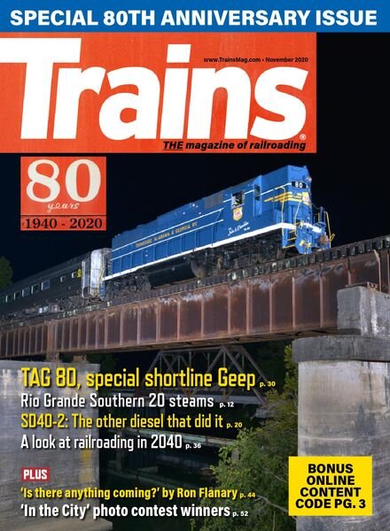 Trains – November 2020 Cover