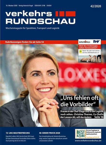 VerkehrsRundschau – 12 Oktober 2020 Cover