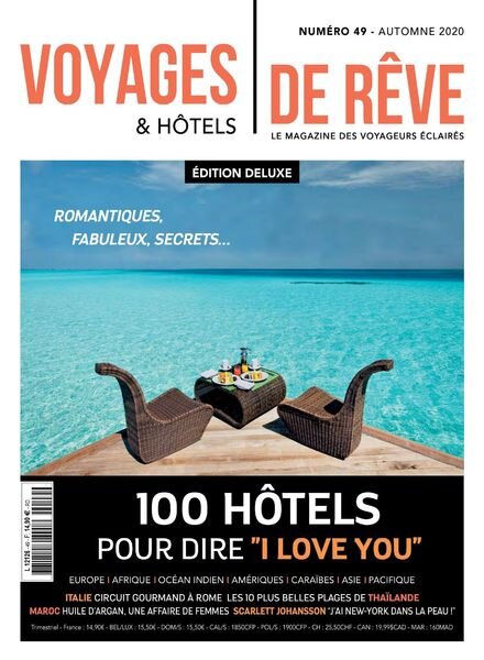 Voyages & Hotels de reve – Automne 2020 Cover