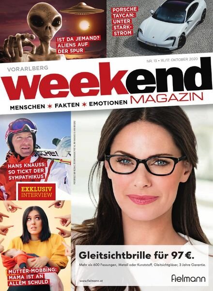 Weekend Magazin Vorarlberg – Nr 13, Oktober 2020 Cover