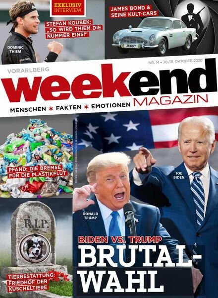 Weekend Magazin Vorarlberg – Nr 14 Oktober 2020 Cover