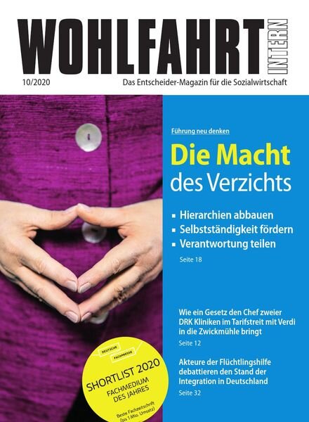 Wohlfahrt Intern – November 2020 Cover