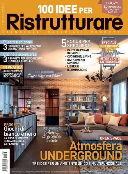100 Idee per Ristrutturare – Novembre 2020 Cover