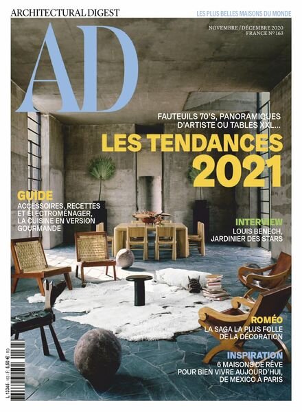 AD Architectural Digest France – novembre-decembre 2020 Cover
