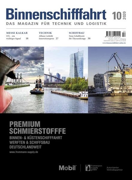 Binnenschifffahrt – Oktober 2020 Cover