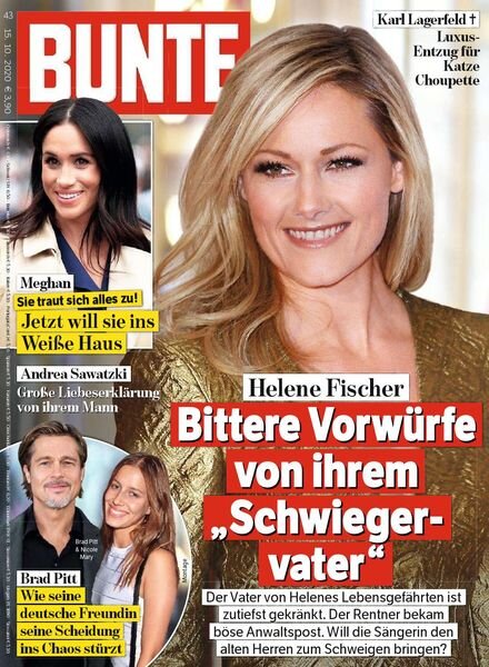 Bunte – 15 Oktober 2020 Cover