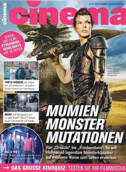 Cinema Germany – Dezember 2020 Cover