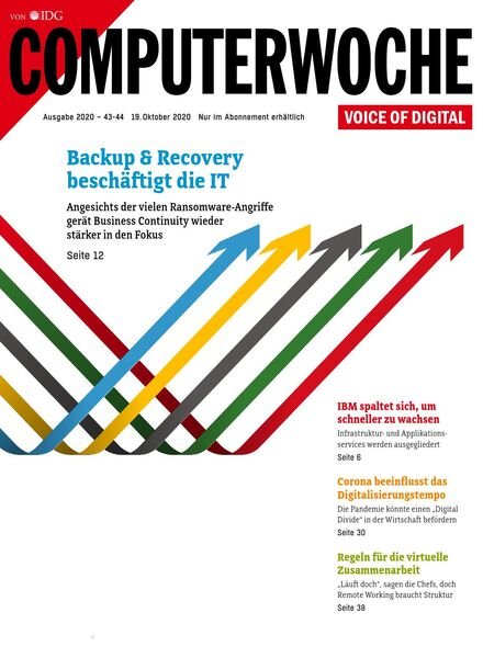 Computerwoche – 19 Oktober 2020 Cover