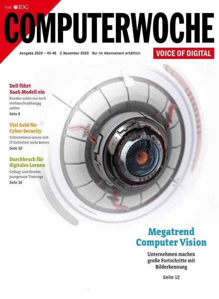 Computerwoche – 2 November 2020 Cover