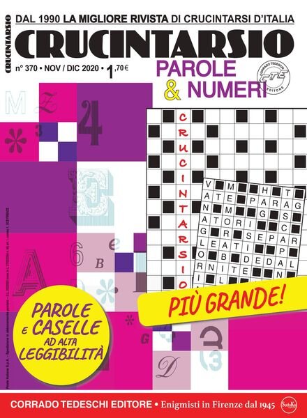 Crucintarsio – Novembre-Dicembre 2020 Cover