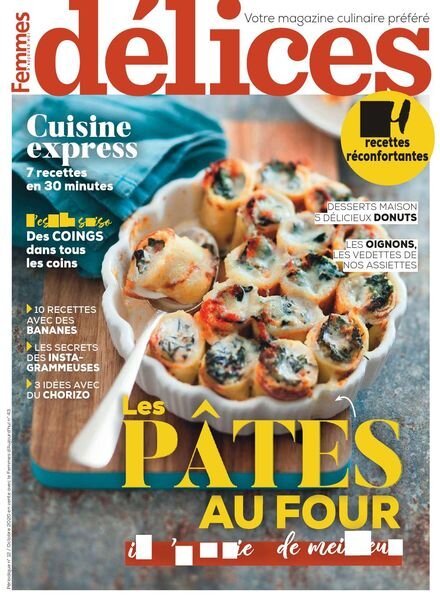 Delices de Femmes d’Aujourd’hui – Octobre 2020 Cover