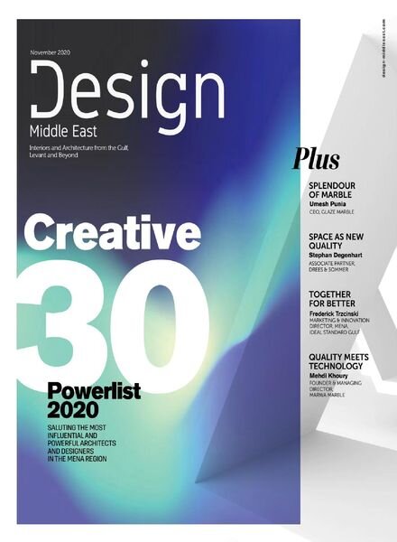 Design Middle East – November 2020 Cover