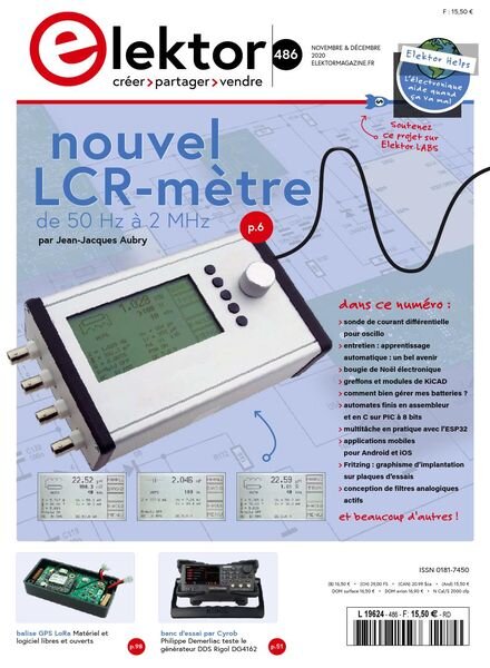 Elektor France – Novembre-Decembre 2020 Cover