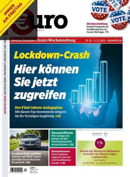 Euro am Sonntag – 30 Oktober 2020 Cover