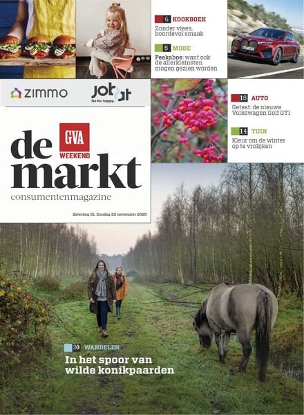 Gazet van Antwerpen De Markt – 21 november 2020 Cover