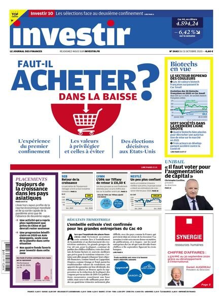 Investir – 31 Octobre 2020 Cover