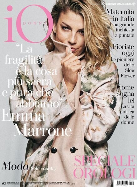 Io Donna del Corriere della Sera – 14 novembre 2020 Cover