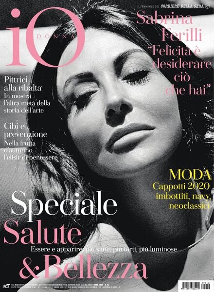 Io Donna del Corriere della Sera – 17 ottobre 2020 Cover
