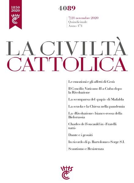 La Civilta Cattolica – 7 Novembre 2020 Cover