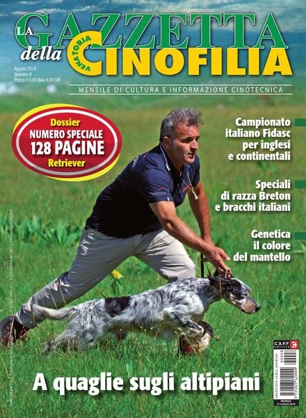 La Gazzetta Della Cinofilia Venatoria – Agosto 2018 Cover