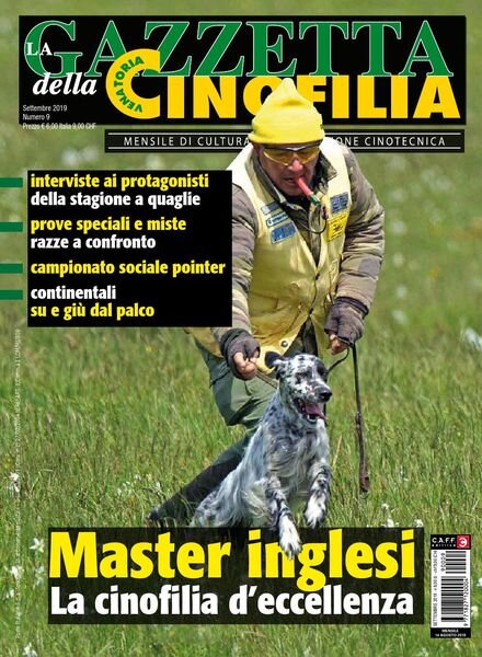 La Gazzetta Della Cinofilia Venatoria – Settembre 2019 Cover