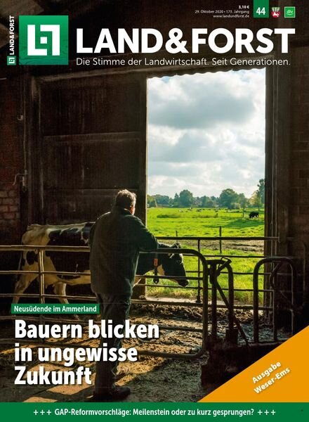 Land & Forst Weser Ems – 27 Oktober 2020 Cover