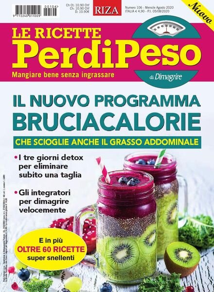 Le Ricette PerdiPeso – Agosto 2020 Cover