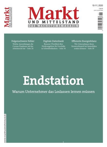 Markt und Mittelstand – Oktober-November 2020 Cover