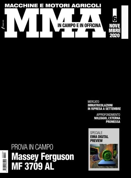 MMA Macchine e Motori Agricoli – Novembre 2020 Cover