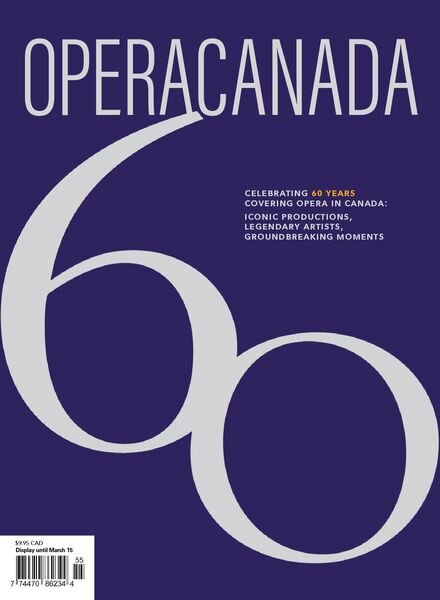 Opera Canada – October 2020 Cover