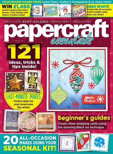 Papercraft Essentials – Issue 192 – November 2020 Cover