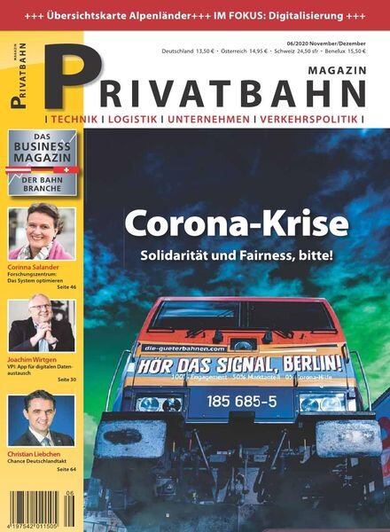 Privatbahn Magazin – November-Dezember 2020 Cover
