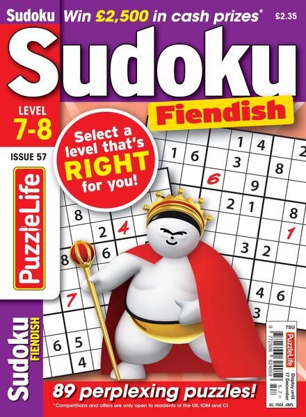 PuzzleLife Sudoku Fiendish – Issue 57 – November 2020 Cover