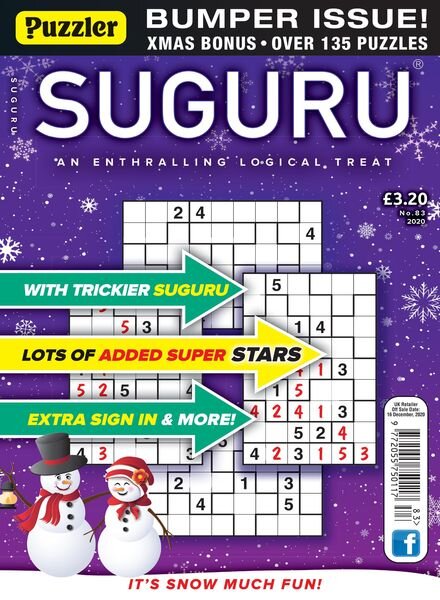 Puzzler Suguru – November 2020 Cover